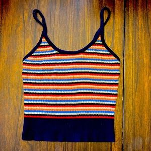 Colorful, crocheted crop top from Forever 21